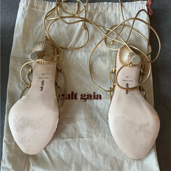 Cult Gaia Gold Sandal Size 6 Cleopatra - Picture 6 of 6